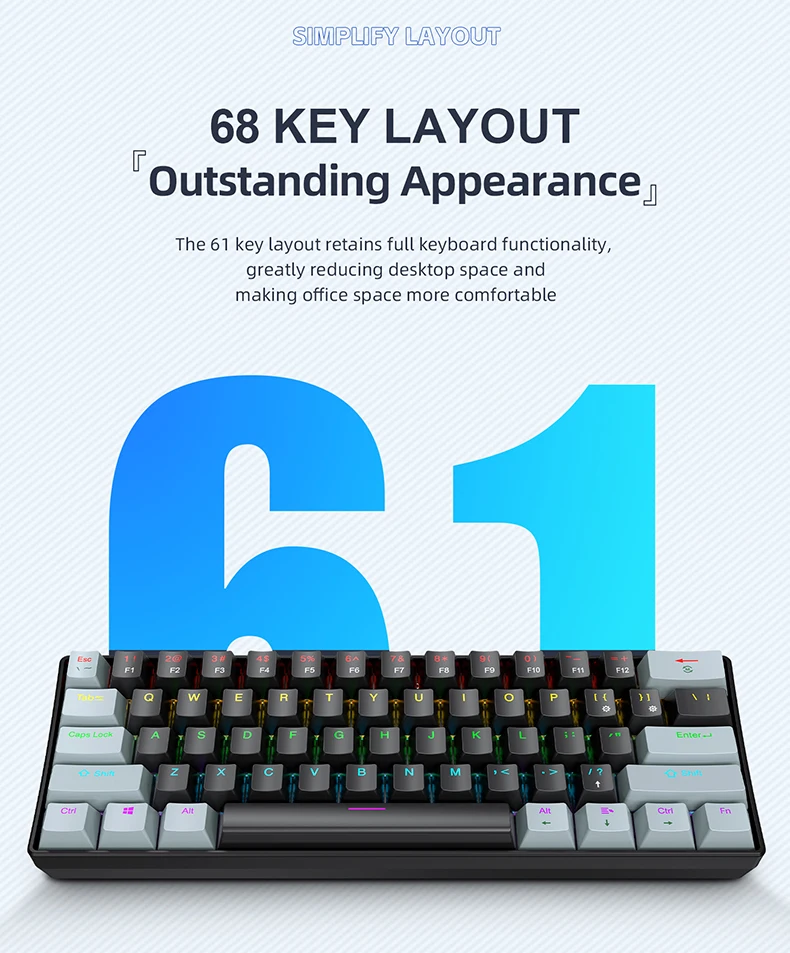 APAYADO K61 Mini Gaming Keyboard - Image 8